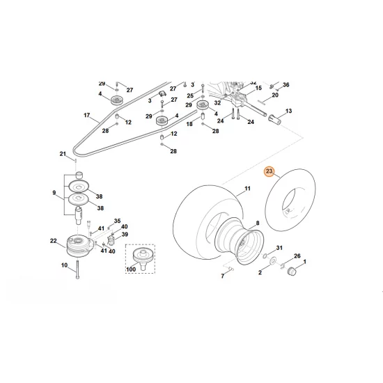 STIHL  Przewód elastyczny 18x8,5 - 8 0000 704 6702